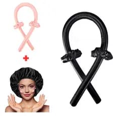 Kit Modeladora de Cachos + 2 Xuxinhas + 1 Touca de Cetim - Envio de cor disponivel em estoque