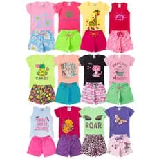 Kit 10 ou 20 Peças Roupas Infantil Menina Verão Kit de Roupa Criança Feminino