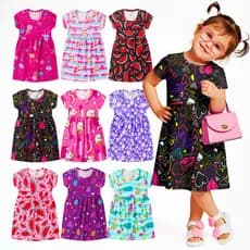 Kit 3 ou 5 Vestidos Infantis Menina Verão Sortidos 1 ao 8