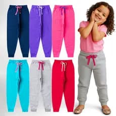 3 ou 5 Calças Moletom Infantil Menina Inverno Peluciado Kit Sortido