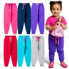 Kit 2, 4 ou 5 Peças Calça Moletom Menina Inverno Infantil Peluciado Sortido