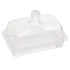 Manteigueira Cristal com Tampa Pearl 17x10,5x10cm