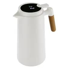 Garrafa Termica de Plastico com Termometro Branca1L - LYOR