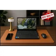 DeskPad Mouse Pad Premium 90cm X 40cm Gigante Courino Sintetico Caramelo c/ costura