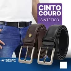 Cinto Social Masculino cor Marrom Café Brown Chocolate Couro Sintético Ofera 1.10 ou 1.20 ou 1.30