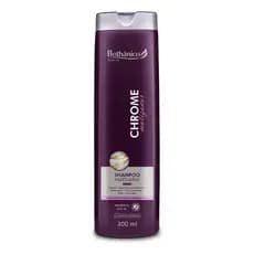 Shampoo Vegano Chrome Matizador 300ml Cabelos Grisalhos Platinados Brancos Bothânico Hair Cosméticos