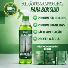 Limpa Vidro Box Banheiro Blindex VidroClean 500ml - Remove Gordura, Mancha e Calcário