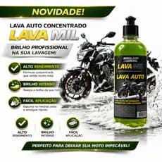Shampoo Lava Moto e Carro Ph Neutro Concentrado Limpeza Pesada 500ml Brilho Mil