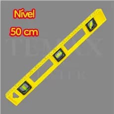 Esquadro De 40cm / Nivel 50cm Régua Carpinteiro Pedreiro Metálico Aço Profissional Polímetro