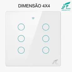 Interruptor Inteligente Tomada 6 Botão Wifi Smart Automação