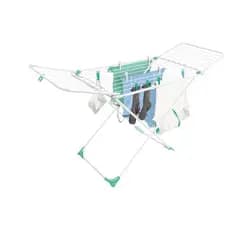 Varal Gigante Mega162 Cm De Chão Dobrável C/ Abas Resistente Não Enferruja Grande Forte - ENVIO MAIS RÁPIDO DA SHOPEE