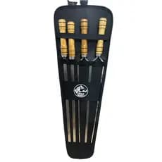 KIT 4 ESPETOS PERSONALIZADO + SUPORTE