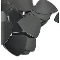 Palhetas de Guitarra Triangular em ABS, Pacote com 10 Unidades, Formato Grande e Arredondado