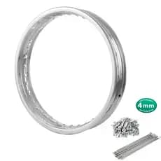 Aro Roda 18 X 160 Dianteiro Cg125 Titan150 Ybr125 + Raios Cromados 4mm
