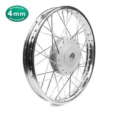 Roda Dianteira Raiada Raio 4mm Honda Biz 100 110 125 Tambor Alinhada Desempenada