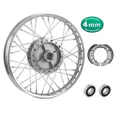 Roda Traseira Biz 100 Biz 110 Biz 125 4mm Alinhada + Lona/rolamento