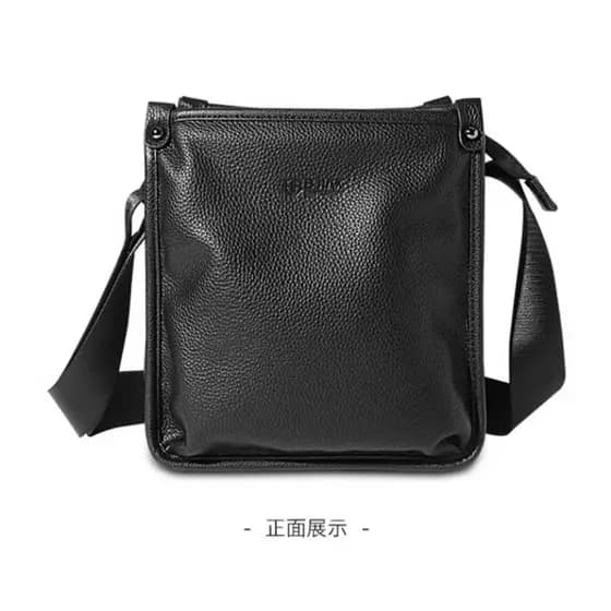 Bolsa de couro de primeira camada, bolsa mensageiro masculina Casual de negócios, mochila Premium de couro genuíno