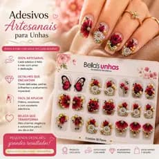 100 Adesivos de unhas 100 % Artesanal Pedrarias Jóias Unha Strass adesivos para unhas artesanais
