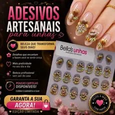 20 adesivos unhas artesanais super luxo com pedrarias e jóias para unha strass cartelão