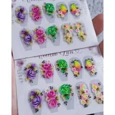 12 Adesivos Artesanais Para Unhas, 100% Feito A Mão, Pedrarias, Joias, Strass, peliculas para unha