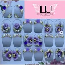 260 adesivos artesanais para unhas feito a mão, joias, strass, pedrarias, jóias, strass, peliculas