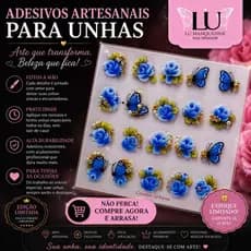 cartelão de adesivos artesanais para unhas, jóias e pedrarias para unhas, ESCOLHA OS MODELOS