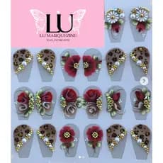 cartelão luxo cartelas de adesivos artesanais para unhas jóias strass pedrarias cartelão com 20