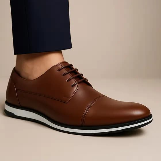Sapato Social Masculino Oxford Casual Couro Sport Fino palmilha Confort Solado Antiderrapante Casual