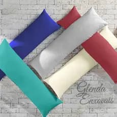 Kit Colorido 2 Capas para Travesseiros de Corpo Xuxão c/ Zíper 400 fios