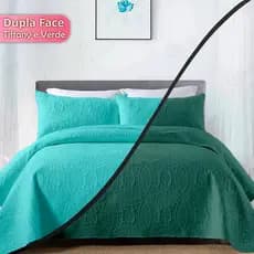 Colcha Matelada Ultrassônica Percal Flex 3 Peças com Relevo Floral-CL