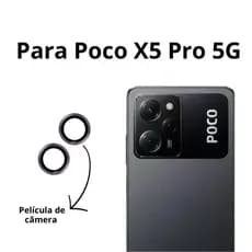 Pelicula Câmera Traseira em Vidro 3D Xiaomi Poco X5 Pro 5G Protetora Anti-Impacto Temos Estoque