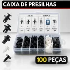 Kit 100 Presilha Grampo Automotivo Fixador de Carro Prendedor Híbrido De Clipes De Fixação De Peças De Pino Parachoque