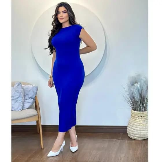 Vestido elegante midi Feminino de Fenda lateral detalhes botôes Boho Chik Moda Verão Modal Trico
