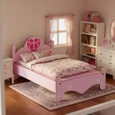 Cama Brinquedo Boneca MDF Presente Aniversário Criança Bebê Adesivada