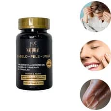 Vitamina Para Crescimento Capilar e Combate a Queda Natural Hair caps c/60cps