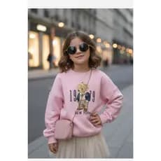 Moletom Infantil Menina Sem Capuz Urso Bear casaco flanelado sem capuz Outono/Inverno 02 ao 14 Envio Imediato