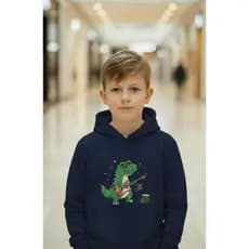 Moletom Infantil Meninos Com Bolso Canguru Dinossauro Desenho Outono Inverno Envio Imediato