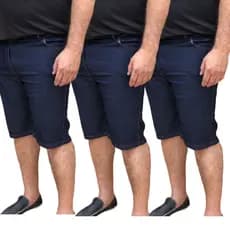 Kit 3 Bermuda Jeans Masculina Plus Size Estilo e Conforto em Shorts Masculino Tamanhos Maiores