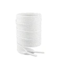 1 Par De Cadarço Chato Grosso BBoy Fat Lace 1,20 Cm Largura 17 mm Cores Preto e Branco
