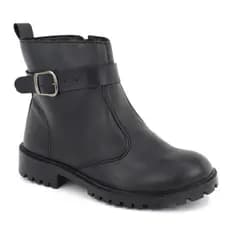 Bota Coturno Feminino Cano Curto Sola Tratorada Fivela