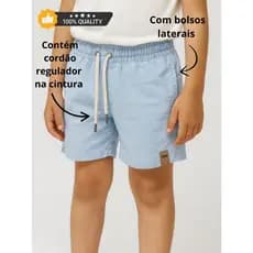 Short infantil Linho Mauricinho Bermuda Menino Casual Premio Criança Masculino lazer festa
