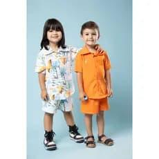 Conjunto infantil masculino, moda conjunto Mauricinho  infantil menino estampado ou liso , verao, praia, lazer, festas.