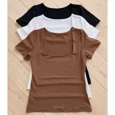 Blusa Suplex Feminina Decote Quadrado Básica Premium Blogueira Academia Dia a Dia
