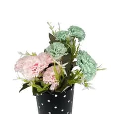 Buquê de Cravo com 6 Flores Artificiais Plantas Decoração - C4545