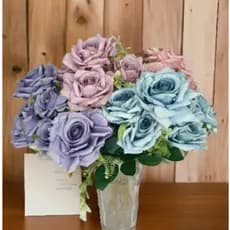 Buquê de Rosas Artificial Decorativo Plantas e Flores Artificiais- R93165