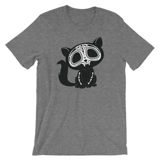 Esqueleto De Açúcar De Algodão Masculino Gato Bonito Dia Dos Mortos Retro Minimalista Y2K Rock Halloween Macio Confortáv