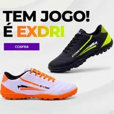 Chuteira Society Couro Sintético Reforçada e Costurada do 34 ao 43 Jogo Seguro