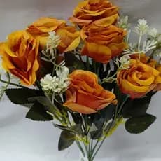 Rosa Artificial C/ 9 flores