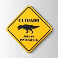 Quadro Infantil Cuidado! Área de Dino Dinossauros Jurassik Park T-rex Tiranossauro Rex Quarto menino