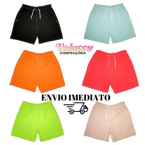Short Mauricinho Elastano Neon Masculino Mauricinho Adulto Qualidade Surf Praia Piscina Cores Lisas Secagem Rápida